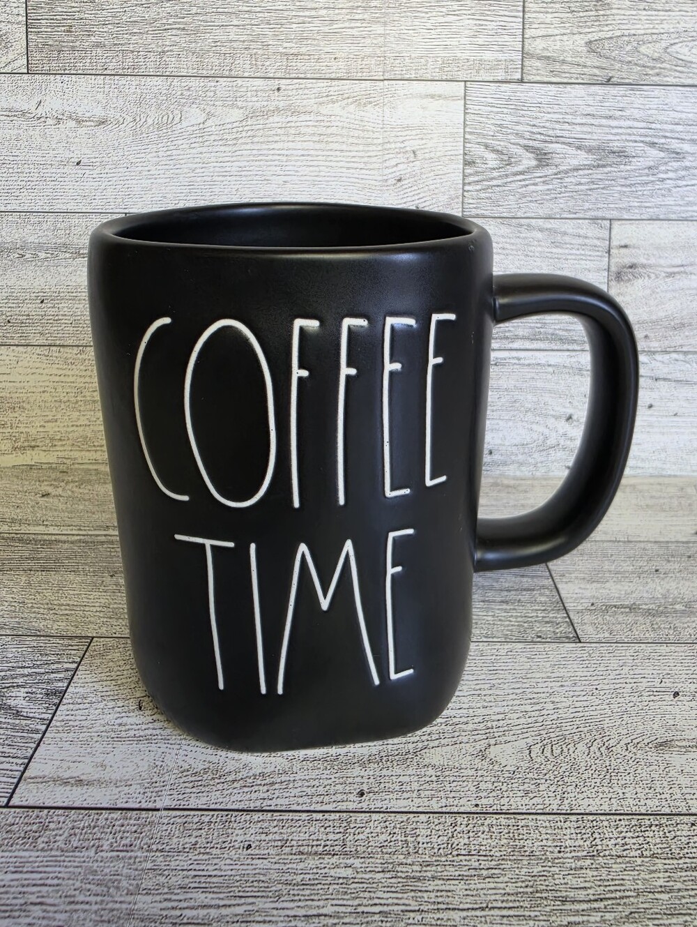 Rae Dunn Artisan Collection by Magenta Black “COFFEE TIME” 16 oz. Coffee Mug